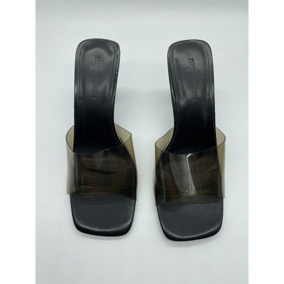 Superdown Jacey Heel Sandal in Black 8 Square Toe - Picture 2 of 9